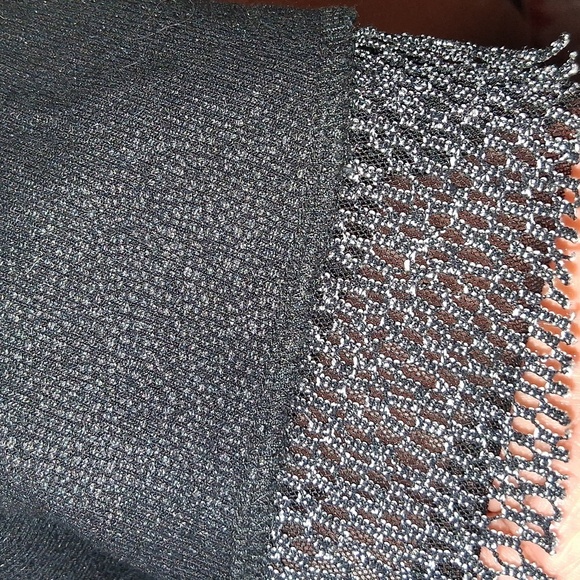 NEW DOLCEZZA Embellished Lace Striped Art To Wear Button Down L - Picture 7 of 8